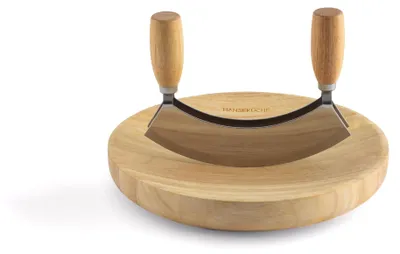 Wiegemesser-Set 17,5 cm mit Schneidebrett, 3-teilig