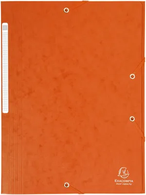 Produktbild von Sammelmappe mit Maxi Kapazität, Gummizug und 3 Klappen aus Manila Karton 425g Nature Future, für Format DIN A4 Orange