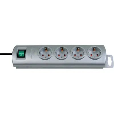 Produktbild von Brennenstuhl Primera-Line Steckdosenleiste 4-fach silber 1,5m H05VV-F 3G1,5, 1153390124