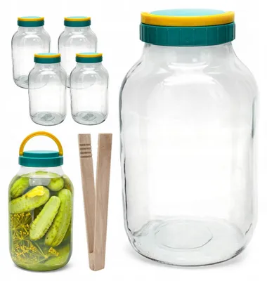 Produktbild von Tragar Glasbehälter 4L mit Deckel, Griff und Zange