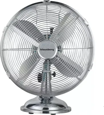 Obrázek produktu pro Stolní ventilátor Klausberg KB 7537, 35 cm, 40 W, nerezová ocel, oscilace, 3 rychlosti, nerezová ocel