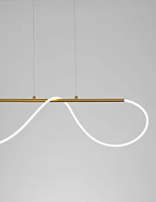 Produktbild von Nova Luce TIRIAC LED Pendelleuchte Gold 28W Warmweiss 90x20x120cm dimmbar 9548103