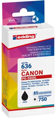 Zdjęcie produktu dla wkład atramentowy 18-636 jak Canon PG-560XL czarny