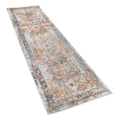 Image de Tapis de couloir Chambre à coucher Poils courts Vintage Pastel Motif oriental Dimensions 60 x 100 cm