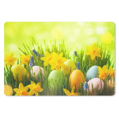 Produktbild von MuchoWow® Mauspad Mousepad Ostereier - Frühling - Narzisse 27x18 cm - Mousepads - Maus Mat - Pad - Mausunterlage - Büroartikel - Desk Matten