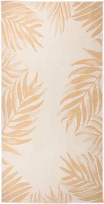 Produktbild von The Living Store Outdoor-Teppich Flachgewebe 100x200 cm Blattmuster