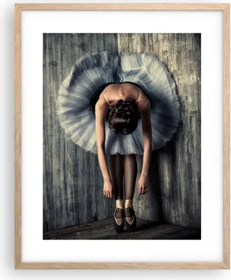 Produktbild von Gerahmtes Poster - Rahmen in heller Eiche - Ballerina Ballett Tanz - 40x50 cm - Wand Bild - Wanddeko - Wandbilder - Kunstposter - Wandposter - Bilderrahmen - Bilder - Kunstdruck - P2NPA40x50-5153