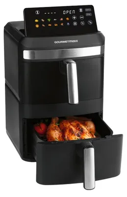 Obrázok produktu pre Teplovzdušná fritéza GOURMETmaxx FryUp XL - 12 l dvojkomorová, 360° horúci vzduch a horný ohrev