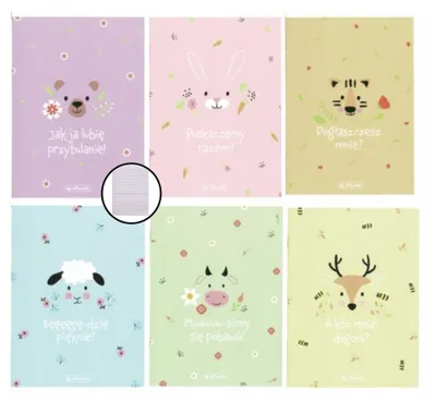 Zdjęcie produktu dla Zeszyt  A5 32k. linia podwójna wąska Herlitz Pastel Cute