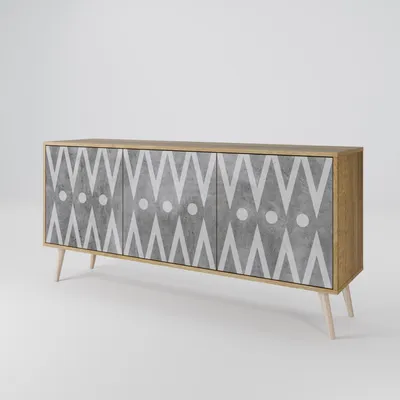 Immagine prodotto di Spacerebels cassettiera a 3 ante - credenza cassettiera - credenza alta - mobile armadio - soggiorno camera da letto - 57,5×164,5×42 (HxLxP)