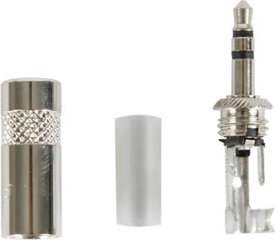 Obrázok produktu pre Rean - 3,5 mm 3-pólová zástrčka, kovové puzdro s odľahčením krimpovacieho napätia