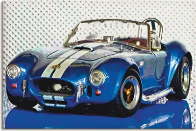 Produktbild von ARTland Leinwandbild Shelby Cobra blau Größe: 60x40 cm
