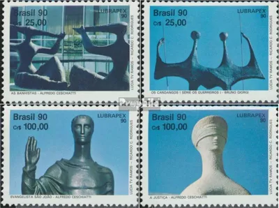 Produktbild von Briefmarken Brasilien 1990 Mi 2377x-2380x (kompl.Ausg.) postfrisch Briefmarkenausstellung