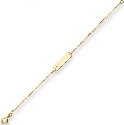 1-5mm-Id-Armband-Figarokette-diamantiert-Herz-585-Gelbgold-16cm