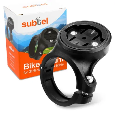 Immagine prodotto di Supporto manubrio bici subtel – Staffa per GPS e ciclocomputer – compatibile con Garmin Edge, Sigma Sport Rox, Bryton Rider – per manubrio Ø 25mm a 35mm – Nero