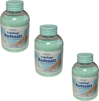 Produktbild von 3x 600 g Vitawohl Fußpflege Badesalz erfrischend und entspannend