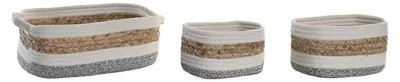 Obrázok produktu pre Sada 3 bavlnených košíkov, rozmer 33 x 23 x 13 cm