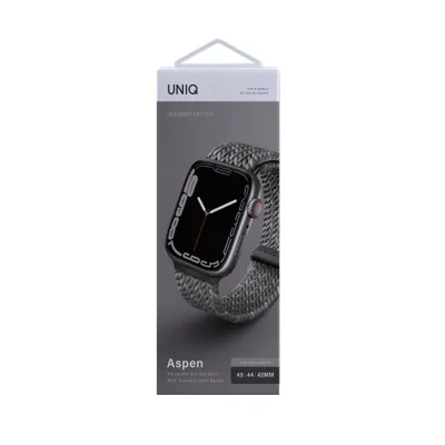 Obrázok produktu pre Remienok UNIQ Aspen pre Apple Watch 42/44/45mm, opletený, sivý, ASPDEPGRY