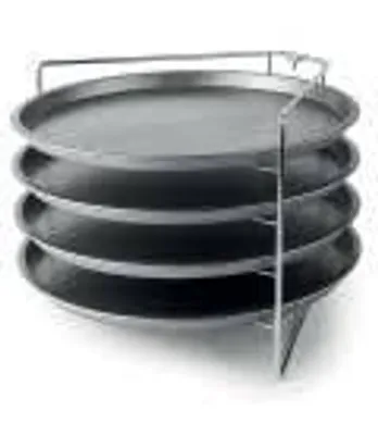 Pizzabackständer, 4 Bleche, Kohlenstoffstahl, antihaft, PFOA-frei, 230 °C