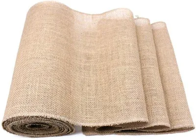 Immagine prodotto di Tovaglia in juta, decorazioni vintage in stile country, biancheria da tavola marrone-beige, decorazioni rustiche, larghezza 30 cm, lunghezza 10 m