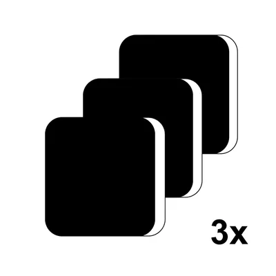 Produktbild von Magnetische Metallplättchen 3x Magnetplatten Rechteckig Selbstklebend 34mm x 34mm Durchmesser für Handy Kfz auto