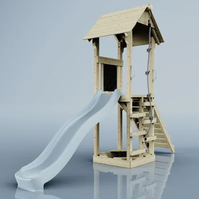 Produktbild von OutdoorToys Spielturm Lillehammer aus Holz in Blau