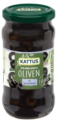 Produktbild von Spanische schwarze Oliven in Scheiben