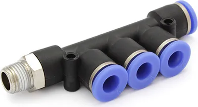Produktbild von T-Mehrfachverteiler PKB, Schlauch 6mm, Gewinde R1/8 Zoll