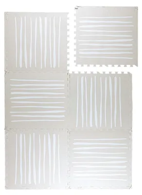 Zdjęcie produktu dla Mata piankowa Puzzle – Alfie Stripes Szara/Beżowa