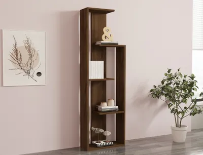 Image de Skye Decor, mur - Walnut, étagères à livres, noyer, 50 x 160 x 19,6 cm