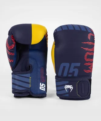 Zdjęcie produktu dla Rękawice bokserskie Venum Sport 05, kolor niebieski i żółty, waga 16 oz