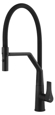 Produktbild von Gessi 17191, Herunterziehen, Schwarz, Hebelgriffe, Einzelbild, 3/8", 360°