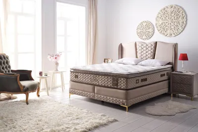 Produktbild von Bambi  Bambi Luxia Boxspringbett-Set Extra Fest Steinsalz Taschenfederkern 30cm H4-H5, 140