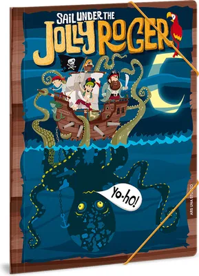 Image de Ars Una Carnet de notes pliant Pirate Jolly Roger A4