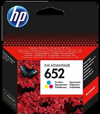 Produktbild von HP Original 652 Cyan/Magenta/Gelb Ink Advantage Tintenpatrone, Standardertrag, Cyan, Magenta, Gelb, Tinte auf Farbstoffbasis, 1 Stück(e), 200 Seiten, Multipack