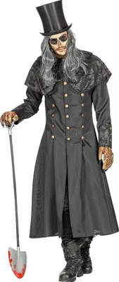 Produktbild von Totengräber Herren Kostüm in Gr. M-XXL - Halloween Mantel XL/XXL