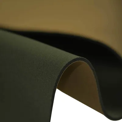 Stretch Stoff Neoprenstoff graubeige-dunkeloliv