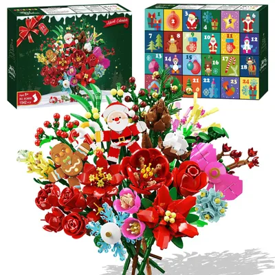 Productafbeelding van Adventskalender 2026 - 24-daagse kerstbloemenboeket - Bouwset