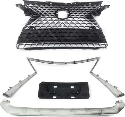 Produktbild von Frontgrill Gitro – Grundlegender Sportstil – Autozubehör für Lexus RX350/RX450H/RX350L (2016-2019) – Chrom & Schwarz
