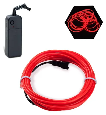 Imagen del producto de Cable de iluminación de neón flexible, tira de luces, 5 metros, cable EL