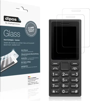 Produktbild von 2x Schutzfolie für HMD 110 5G matt - Anti-Shock 9H Folie dipos Glass Kunststoffglas