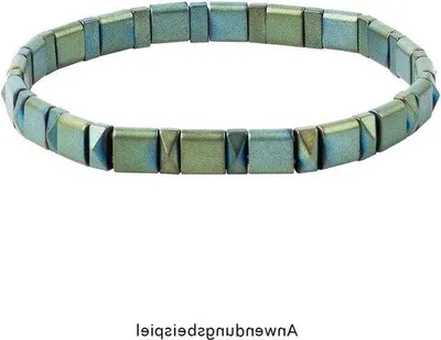 Image de Perles d'hématite vertes et bleues 4 x 6 x 3 mm, 60 pièces
