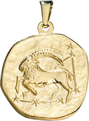 Produktbild von Sternzeichen Steinbock - Anhänger aus 333 Gold Gelbgold Halsschmuck Uni