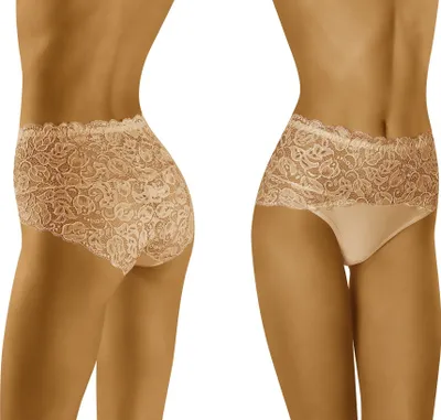Produktbild von Wolbar WB414 Dame Slip Unterhose hoher Bund Unterwäsche, beige, M