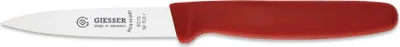 Produktbild von Giesser Messer Gemüsemesser Spickmesser Officemesser Klinge mittelspitz glatt - 8 cm, Rot