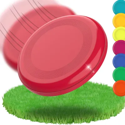 Produktbild von Frisbee Scheibe 'Space Flyer' Ø 22 cm - Wurfscheibe perfekt für Kinder, Erwachsene oder als Hundefrisbee - Vielseitiges Outdoor Spielzeug für Garten, Strand & Wasser standard-rot