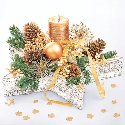 Productafbeelding van Decoupage-servetten, 3-laags, 33x33 cm, 20 stuks, voor kerstdecoratie