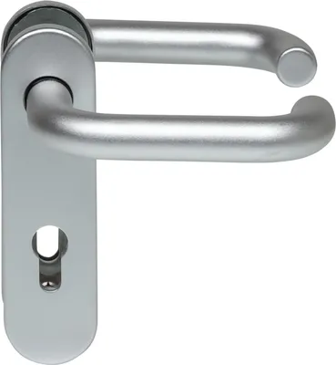 Produktbild von Hörmann FS Drückergarnitur D-110 Kurzschild PZ, Gleitlager Alu F1 - 535397