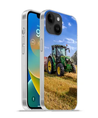 Produktbild von MuchoWow® Handyhülle Schutzhülle Hülle für Apple iPhone 14 - Softcase Traktor - Bauernhof - Heu - Feld - Sonne - Landleben Silikon Softcase Handy Hülle - Mobiltelefonhülle