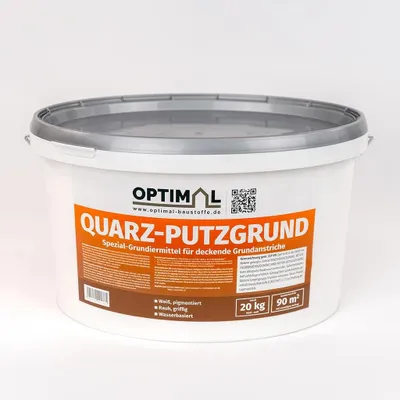Produktbild von OPTIMAL Putzgrund Quarzgrund Grundierung LF verarbeitungsfertig weißpigmentiert 20 kg - rauhes Spezial-Grundiermittel für deckende Grundanstriche